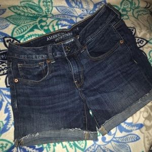 American eagle super stretch jean shorts